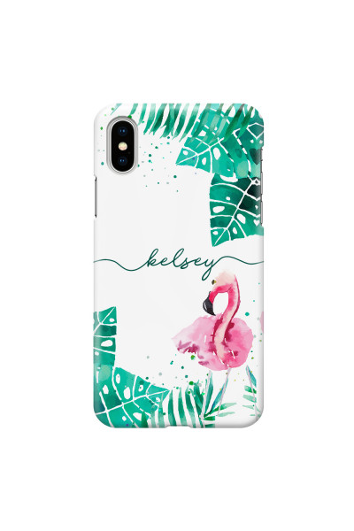 APPLE - iPhone XS - 3D Snap Case - Flamingo Watercolor