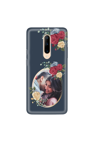 ONEPLUS - OnePlus 7 Pro - Soft Clear Case - Blue Floral Mirror Photo