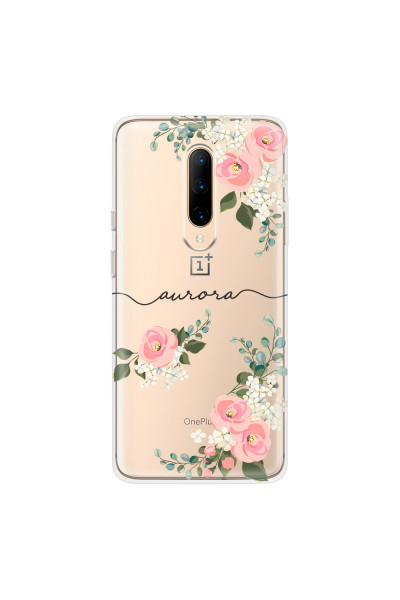 ONEPLUS - OnePlus 7 Pro - Soft Clear Case - Pink Floral Handwritten