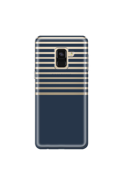 SAMSUNG - Galaxy A8 - Soft Clear Case - Life in Blue Stripes