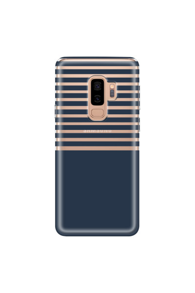 SAMSUNG - Galaxy S9 Plus - Soft Clear Case - Life in Blue Stripes