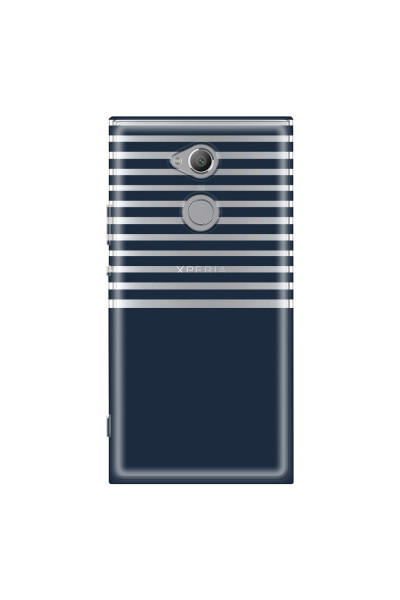SONY - Sony XA2 Ultra - Soft Clear Case - Life in Blue Stripes