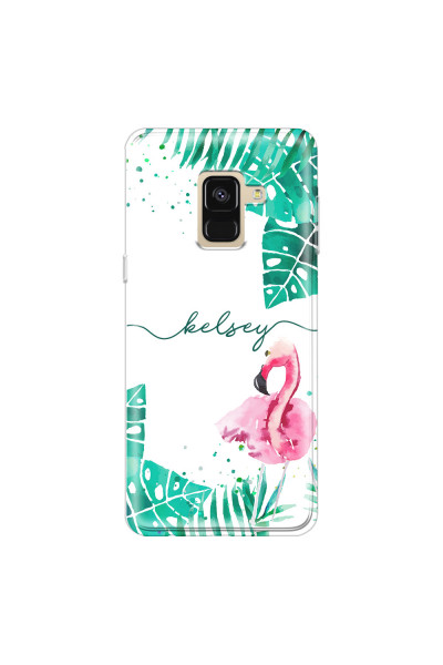 SAMSUNG - Galaxy A8 - Soft Clear Case - Flamingo Watercolor