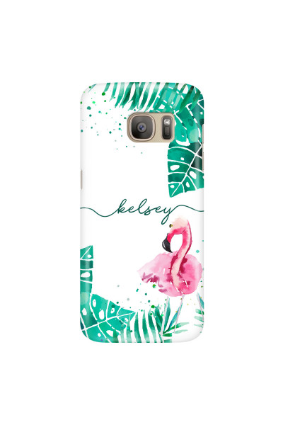SAMSUNG - Galaxy S7 - 3D Snap Case - Flamingo Watercolor