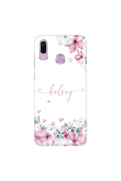 HONOR - Honor Play - Soft Clear Case - Watercolor Flowers Handwritten
