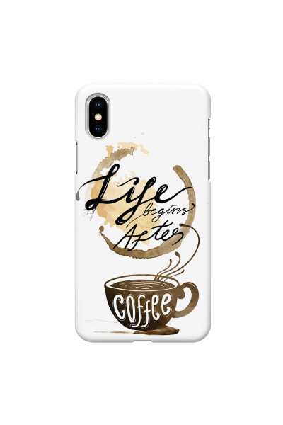 APPLE - iPhone XS - 3D Snap Case - Life begins after coffee