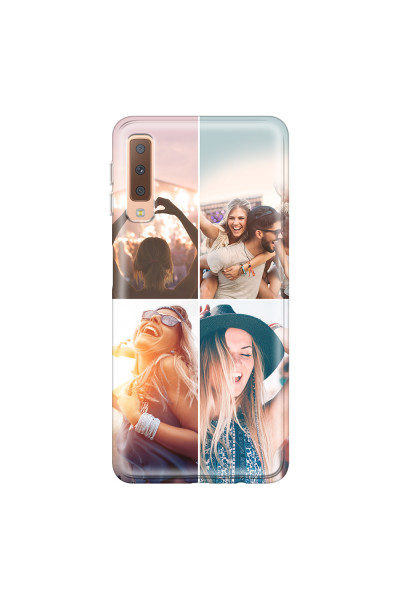 SAMSUNG - Galaxy A7 2018 - Soft Clear Case - Collage of 4