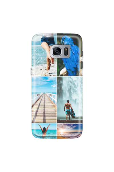 SAMSUNG - Galaxy S7 Edge - Soft Clear Case - Collage of 6