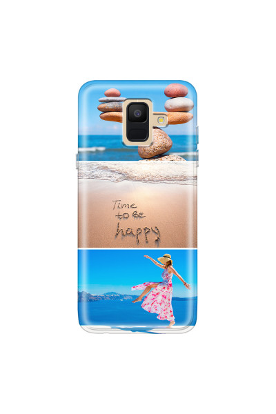 SAMSUNG - Galaxy A6 2018 - Soft Clear Case - Collage of 3