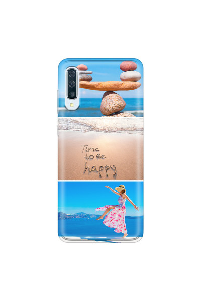 SAMSUNG - Galaxy A70 - Soft Clear Case - Collage of 3