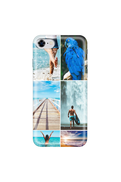APPLE - iPhone 8 - Soft Clear Case - Collage of 6