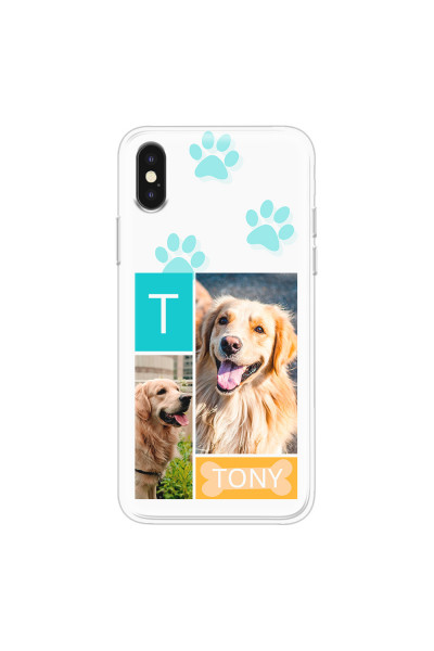 APPLE - iPhone XS - Soft Clear Case - Dog Collage