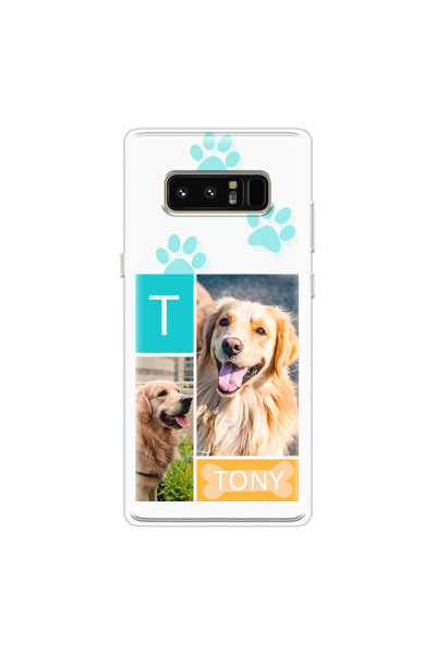SAMSUNG - Galaxy Note 8 - Soft Clear Case - Dog Collage