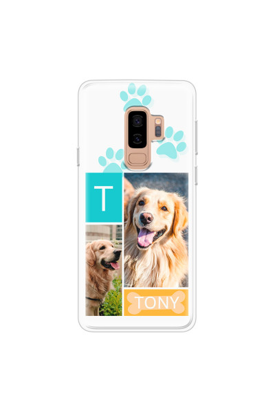 SAMSUNG - Galaxy S9 Plus 2018 - Soft Clear Case - Dog Collage