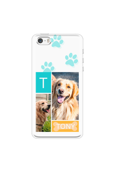 APPLE - iPhone 5S/SE - Soft Clear Case - Dog Collage