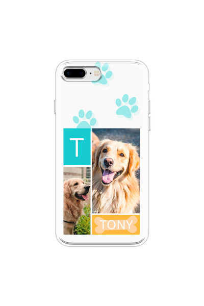 APPLE - iPhone 8 Plus - Soft Clear Case - Dog Collage