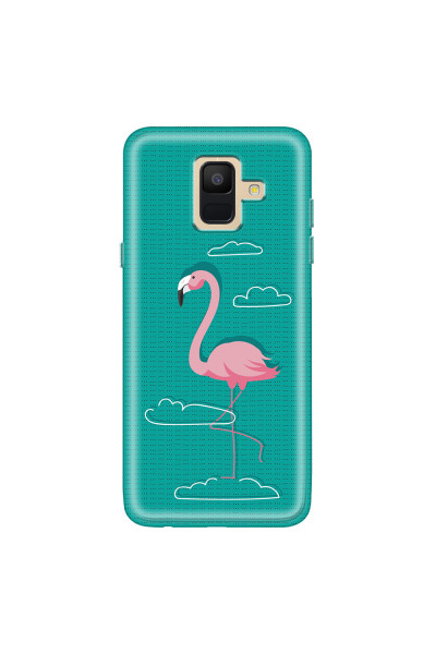 SAMSUNG - Galaxy A6 2018 - Soft Clear Case - Cartoon Flamingo