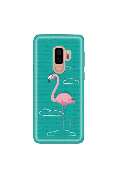 SAMSUNG - Galaxy S9 Plus 2018 - Soft Clear Case - Cartoon Flamingo