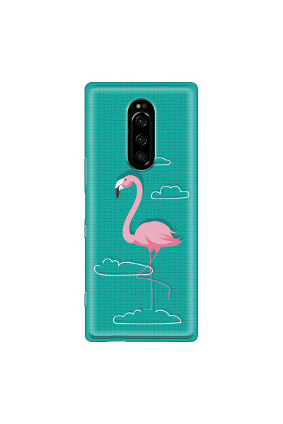 SONY - Sony 1 - Soft Clear Case - Cartoon Flamingo