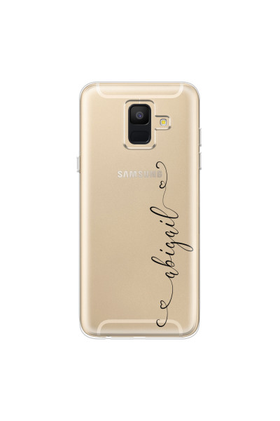 SAMSUNG - Galaxy A6 2018 - Soft Clear Case - Little Dark Hearts Handwritten