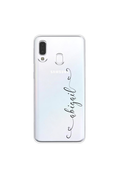 SAMSUNG - Galaxy A40 - Soft Clear Case - Little Dark Hearts Handwritten