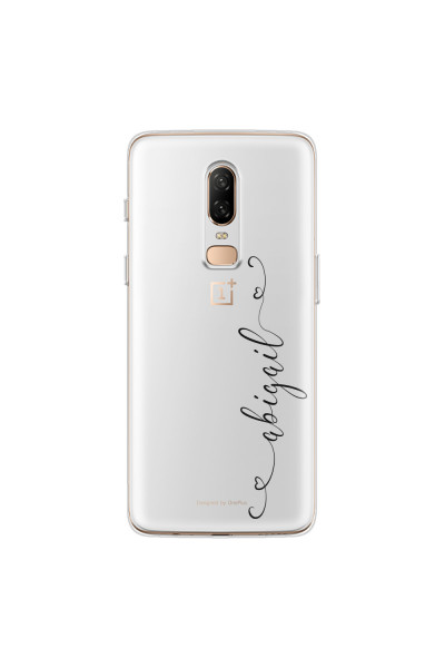 ONEPLUS - OnePlus 6 - Soft Clear Case - Little Dark Hearts Handwritten