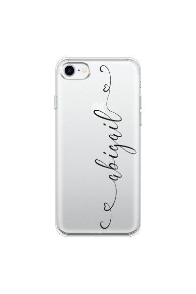 APPLE - iPhone 7 - Soft Clear Case - Dark Hearts Handwritten