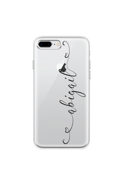 APPLE - iPhone 8 Plus - Soft Clear Case - Dark Hearts Handwritten