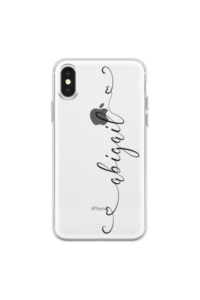 APPLE - iPhone X - Soft Clear Case - Dark Hearts Handwritten
