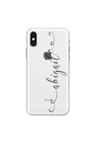 APPLE - iPhone XS Max - Soft Clear Case - Dark Hearts Handwritten