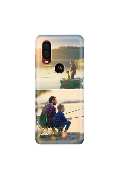MOTOROLA by LENOVO - Moto One Vision - Soft Clear Case - Collage of 2