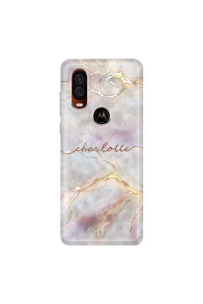 MOTOROLA by LENOVO - Moto One Vision - Soft Clear Case - Marble Rootage