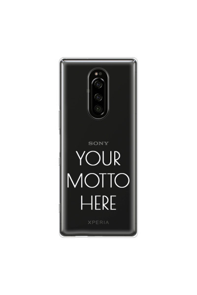 SONY - Sony 1 - Soft Clear Case - Your Motto Here