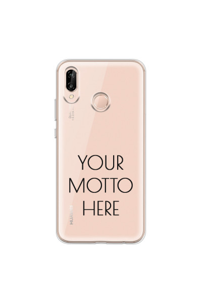 HUAWEI - P20 Lite - Soft Clear Case - Your Motto Here II.