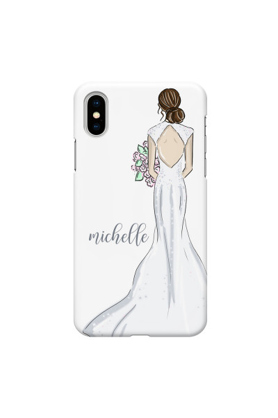 APPLE - iPhone XS - 3D Snap Case - Bride To Be Brunette Dark