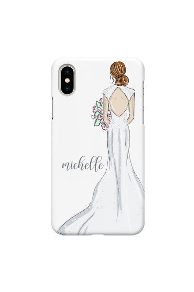 APPLE - iPhone XS - 3D Snap Case - Bride To Be Redhead Dark