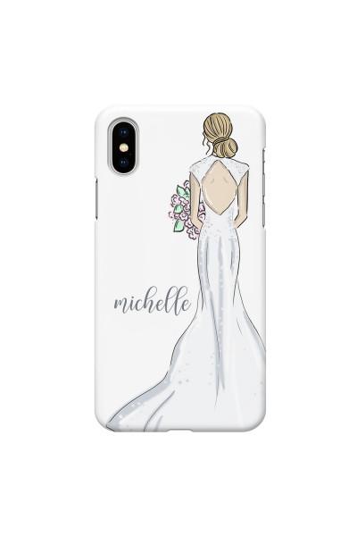 APPLE - iPhone XS - 3D Snap Case - Bride To Be Blonde Dark