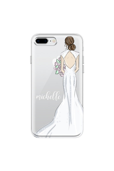 APPLE - iPhone 8 Plus - Soft Clear Case - Bride To Be Brunette
