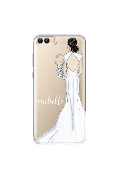 HUAWEI - P Smart 2018 - Soft Clear Case - Bride To Be Blackhair