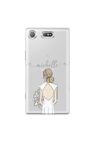 SONY - Sony XZ1 Compact - Soft Clear Case - Bride To Be Blonde II. Dark
