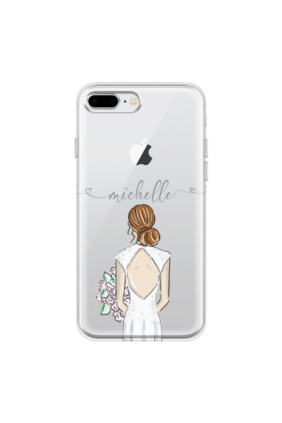 APPLE - iPhone 8 Plus - Soft Clear Case - Bride To Be Redhead II. Dark
