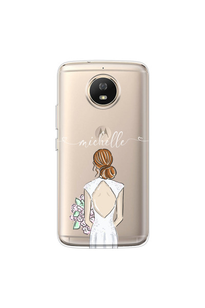 MOTOROLA by LENOVO - Moto G5s - Soft Clear Case - Bride To Be Redhead II.
