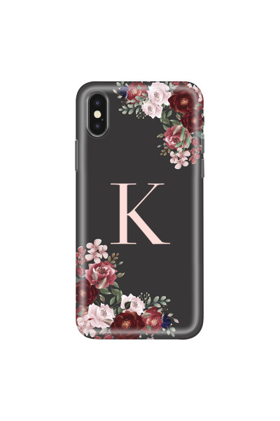 APPLE - iPhone XS - Soft Clear Case - Rose Garden Monogram