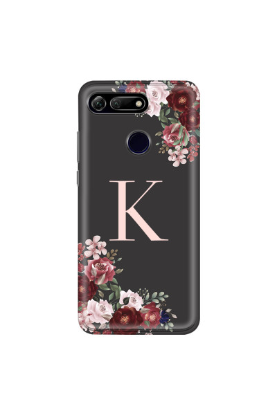HONOR - Honor View 20 - Soft Clear Case - Rose Garden Monogram
