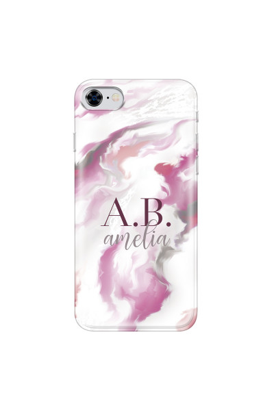 APPLE - iPhone 8 - Soft Clear Case - Streamflow Pink Ocean