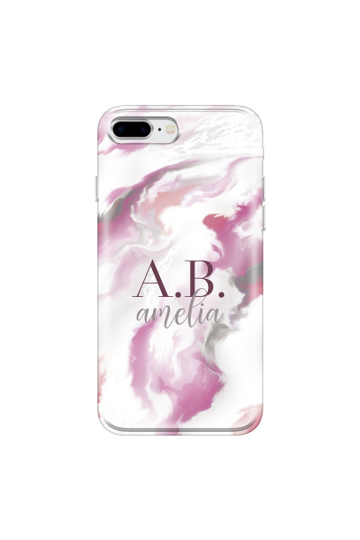 APPLE - iPhone 8 Plus - Soft Clear Case - Streamflow Pink Ocean