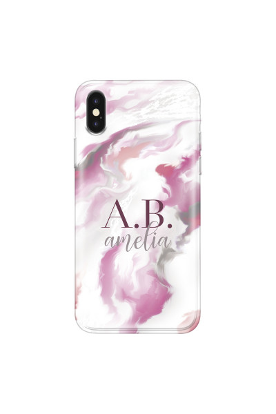 APPLE - iPhone XS - Soft Clear Case - Streamflow Pink Ocean