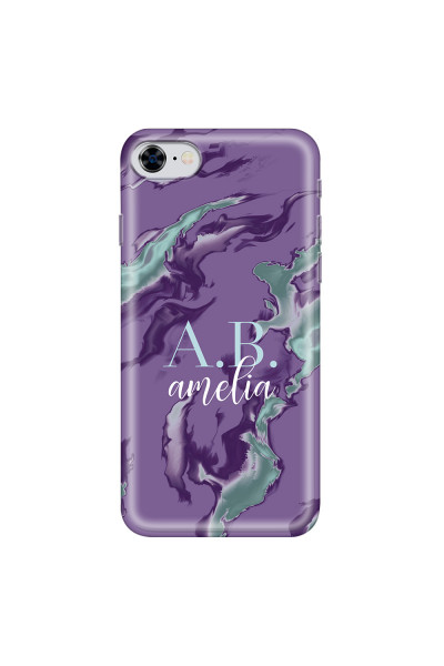 APPLE - iPhone 8 - Soft Clear Case - Streamflow Violet Ocean