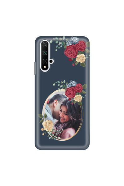 HONOR - Honor 20 - Soft Clear Case - Blue Floral Mirror Photo