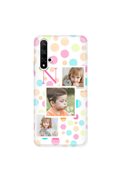 HONOR - Honor 20 - Soft Clear Case - Cute Dots Initial